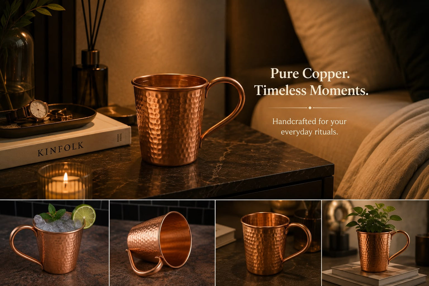 Handcrafted Pure Copper Mug